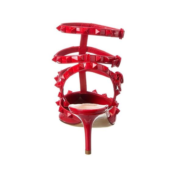 Valentino Rockstud Caged 65 Patent Ankle Strap Pump - Picture 3 of 5